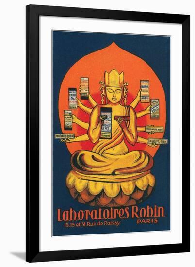 Multi-Armed Indian God-null-Framed Art Print