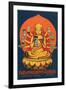 Multi-Armed Indian God-null-Framed Art Print