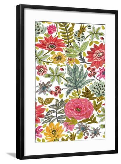 Multi Bloom Floral I-Karen Fields-Framed Art Print