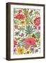 Multi Bloom Floral I-Karen Fields-Framed Art Print