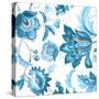 Multi Blue Capri Floral-Lanie Loreth-Stretched Canvas