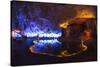 Multi Colored Lights in the Reed Flute Cave-Terry Eggers-Stretched Canvas