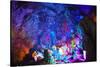 Multi Colored Lights in the Reed Flute Cave-Terry Eggers-Stretched Canvas