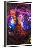 Multi Colored Lights in the Reed Flute Cave-Terry Eggers-Framed Premium Photographic Print