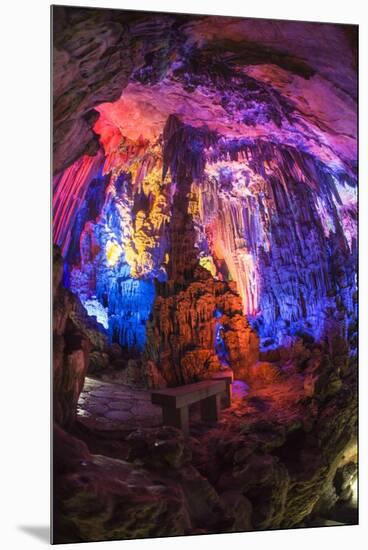 Multi Colored Lights in the Reed Flute Cave-Terry Eggers-Mounted Premium Photographic Print