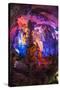 Multi Colored Lights in the Reed Flute Cave-Terry Eggers-Stretched Canvas