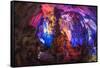 Multi Colored Lights in the Reed Flute Cave-Terry Eggers-Framed Stretched Canvas