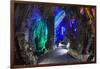 Multi Colored Lights in the Reed Flute Cave-Terry Eggers-Framed Photographic Print