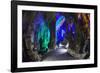 Multi Colored Lights in the Reed Flute Cave-Terry Eggers-Framed Photographic Print