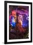 Multi Colored Lights in the Reed Flute Cave-Terry Eggers-Framed Photographic Print