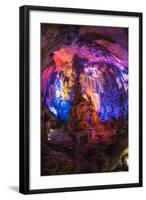 Multi Colored Lights in the Reed Flute Cave-Terry Eggers-Framed Photographic Print