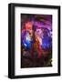 Multi Colored Lights in the Reed Flute Cave-Terry Eggers-Framed Photographic Print