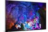 Multi Colored Lights in the Reed Flute Cave-Terry Eggers-Mounted Photographic Print