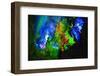 Multi Colored Lights in the Reed Flute Cave-Terry Eggers-Framed Photographic Print