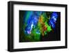 Multi Colored Lights in the Reed Flute Cave-Terry Eggers-Framed Photographic Print