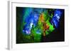 Multi Colored Lights in the Reed Flute Cave-Terry Eggers-Framed Photographic Print