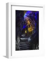 Multi Colored Lights in the Reed Flute Cave-Terry Eggers-Framed Photographic Print