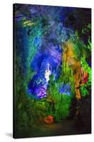 Multi Colored Lights in the Reed Flute Cave-Terry Eggers-Stretched Canvas
