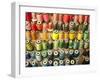 Multi-colored thread in high school sewing class-null-Framed Premium Photographic Print