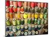 Multi-colored thread in high school sewing class-null-Mounted Premium Photographic Print