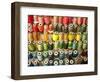 Multi-colored thread in high school sewing class-null-Framed Photographic Print