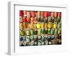 Multi-colored thread in high school sewing class-null-Framed Photographic Print