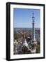 Multi Coloured and Patterned Glazed Ceramic Work Decorates a Roof in Parc Guell-James Emmerson-Framed Photographic Print