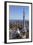 Multi Coloured and Patterned Glazed Ceramic Work Decorates a Roof in Parc Guell-James Emmerson-Framed Photographic Print