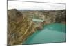 Multi-Coloured Crater Lakes at Summit of Kelimutu Volcano-Tony Waltham-Mounted Photographic Print