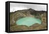 Multi-Coloured Crater Lakes at Summit of Kelimutu Volcano-Tony Waltham-Framed Stretched Canvas