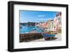 Multi-coloured houses and boats at Marina Corricella, Procida island, Naples Bay-Paolo Graziosi-Framed Photographic Print