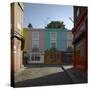 Multi Coloured Houses, Portobello Road, London-Richard Bryant-Stretched Canvas