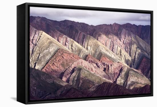 Multi Coloured Mountains, Humahuaca, Province of Jujuy, Argentina-Peter Groenendijk-Framed Stretched Canvas