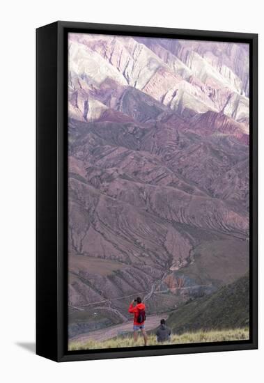 Multi Coloured Mountains, Humahuaca, Province of Jujuy, Argentina-Peter Groenendijk-Framed Stretched Canvas