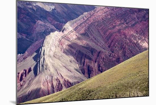 Multi Coloured Mountains, Humahuaca, Province of Jujuy, Argentina-Peter Groenendijk-Mounted Photographic Print