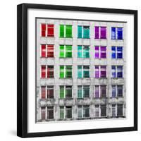 Multi-coloured Windows  2020  (photograph-Ant Smith-Framed Photographic Print