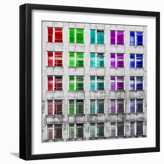Multi-coloured Windows  2020  (photograph-Ant Smith-Framed Photographic Print