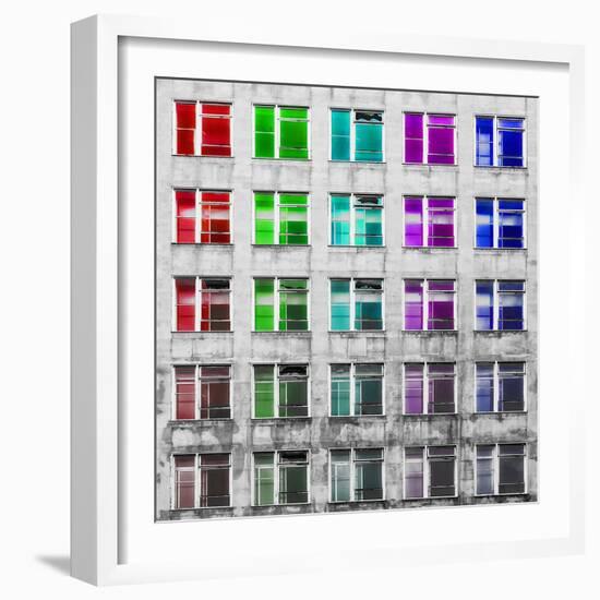 Multi-coloured Windows  2020  (photograph-Ant Smith-Framed Photographic Print