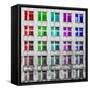 Multi-coloured Windows  2020  (photograph-Ant Smith-Framed Stretched Canvas