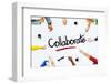 Multi-Ethnic Group of People and Collaboration Concepts-Rawpixel-Framed Photographic Print