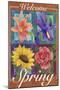 Multi Flower-Fiona Stokes-Gilbert-Mounted Giclee Print