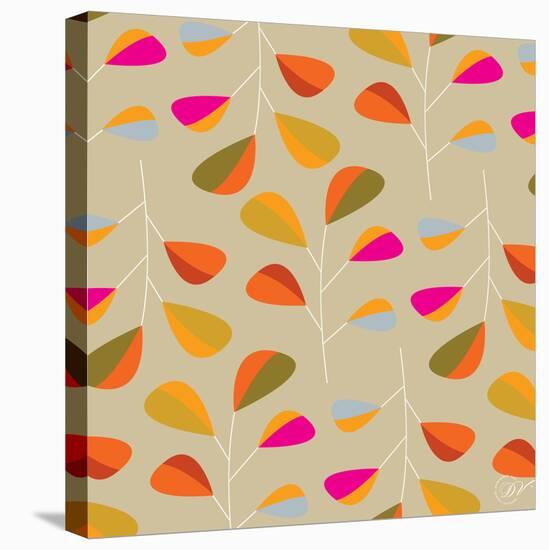 Multi Leaves - Pattern-Dominique Vari-Stretched Canvas
