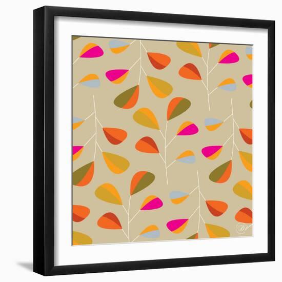 Multi Leaves - Pattern-Dominique Vari-Framed Art Print