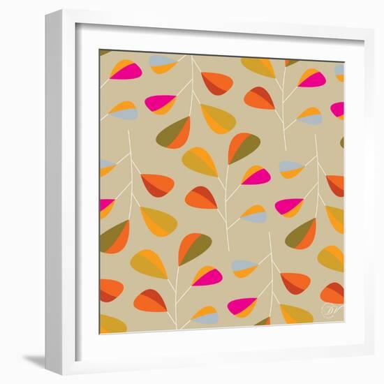 Multi Leaves - Pattern-Dominique Vari-Framed Art Print