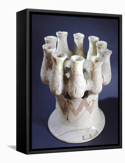 Multi-Receptical Vase, Terracotta from Milos, Greece-null-Framed Stretched Canvas