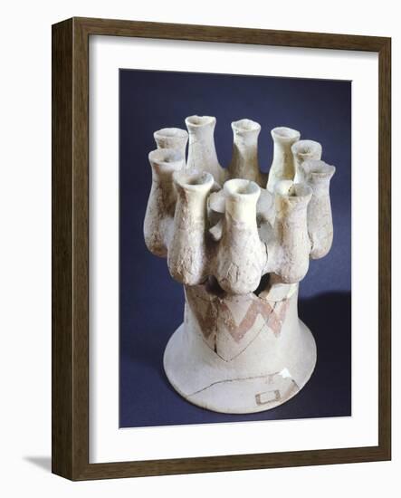 Multi-Receptical Vase, Terracotta from Milos, Greece-null-Framed Giclee Print