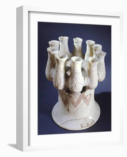 Multi-Receptical Vase, Terracotta from Milos, Greece-null-Framed Giclee Print