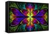 Multicolor Beautiful Fractal Pattern-velirina-Framed Stretched Canvas