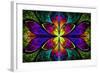 Multicolor Beautiful Fractal Pattern-velirina-Framed Art Print