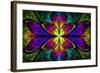 Multicolor Beautiful Fractal Pattern-velirina-Framed Art Print